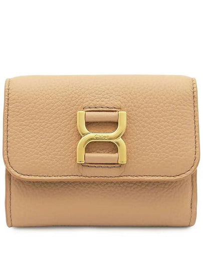 Women's Grain Leather Marcie Half Wallet Beige - CHLOE - BALAAN 2