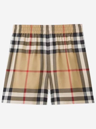 Check Print Shorts Beige - BURBERRY - BALAAN 2