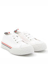 Striped Trim Lace-up Low Top Sneakers White - THOM BROWNE - BALAAN 3