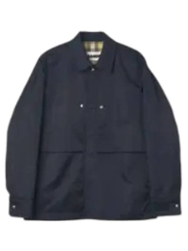 Press Stud Shirt Jacket Navy - JIL SANDER - BALAAN 1