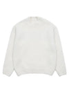 Pavane Back Logo Crew Neck Alpaca Knit Top White - JACQUEMUS - BALAAN 2