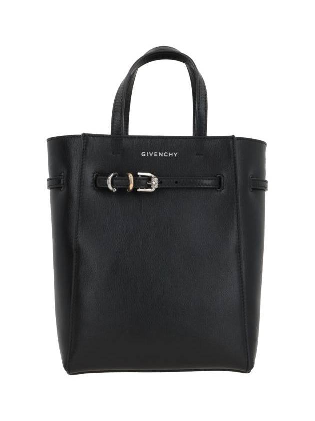 Mini Voyou Leather Tote Bag Black - GIVENCHY - BALAAN 2