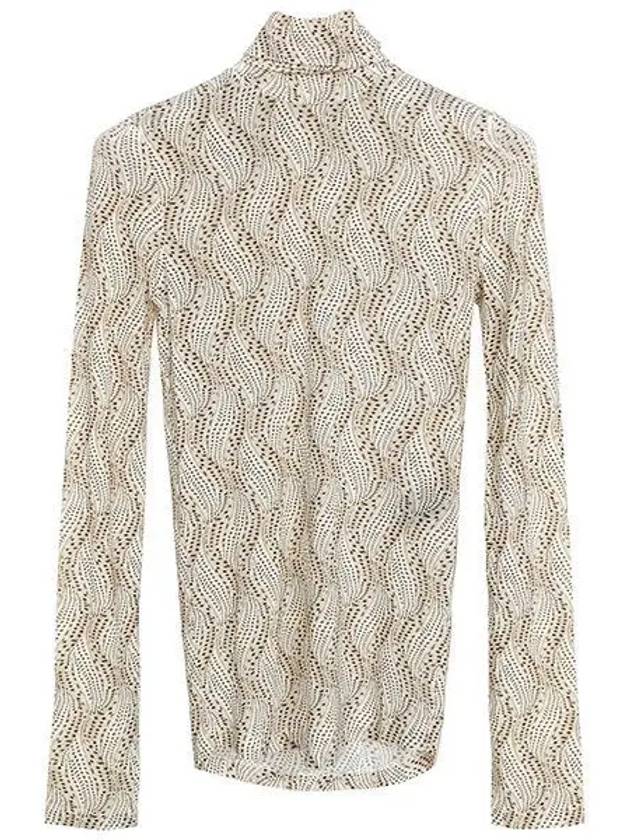 Ecru Joyella high neck long sleeve t shirt TS0137FA A4K30I 23EC 1210212 - ISABEL MARANT - BALAAN 1