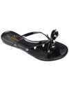 Rubber Rockstud Flip Flops Black - VALENTINO - BALAAN 4