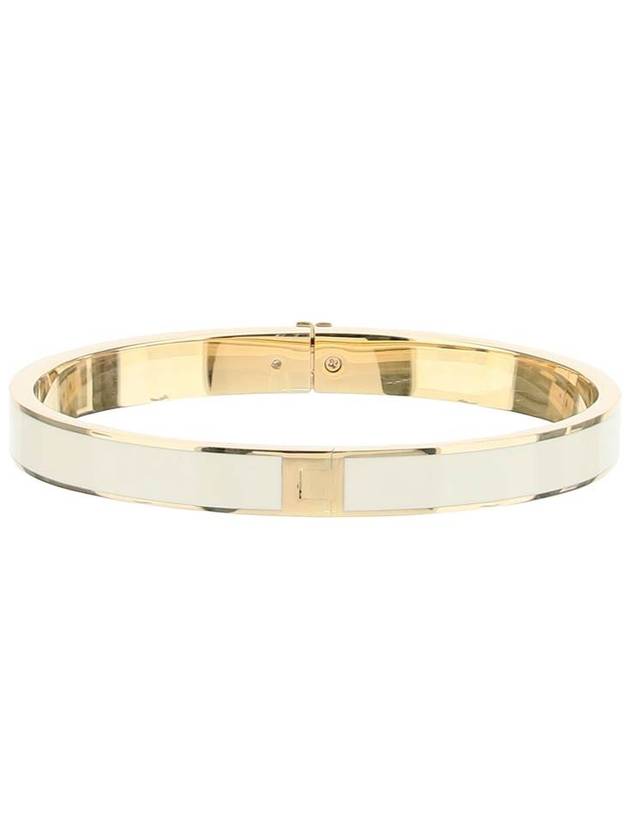 Kira Enamel Bangle Bracelet Gold Ivory - TORY BURCH - BALAAN 3