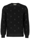 Men's Skull Jacquard Pattern Knit Top Black - ALEXANDER MCQUEEN - BALAAN 1