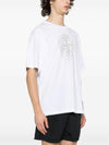 Men's Logo Print Crew Neck Short Sleeve T-Shirt White - STONE ISLAND - BALAAN 6