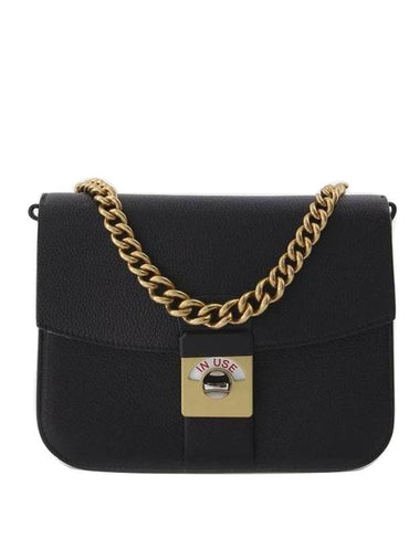 New Rock Square Leather Shoulder Bag Black - MAISON MARGIELA - BALAAN 1