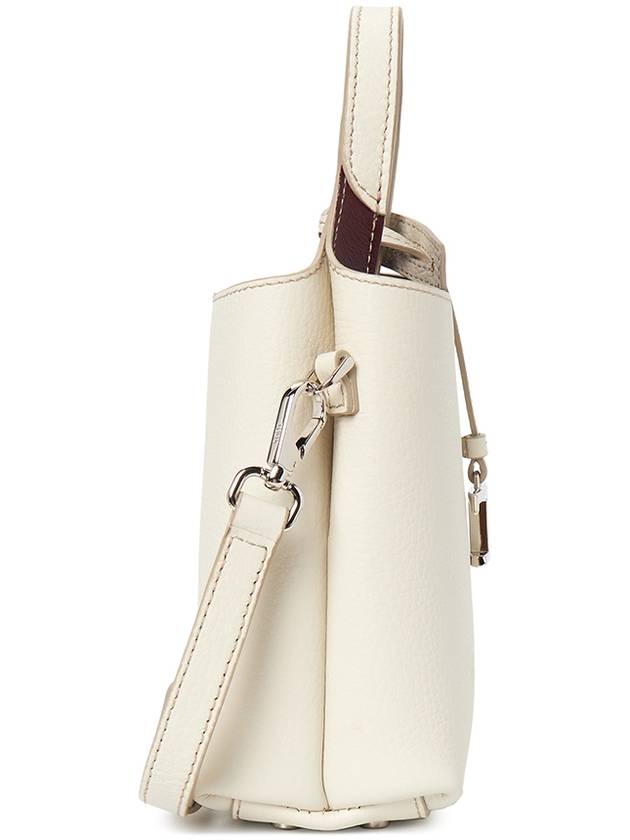 Micro Leather Mini Tote Bag White - TOD'S - BALAAN 4