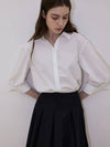 RinkleFree Open Collar Shirt White - LESEIZIEME - BALAAN 3