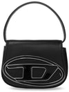 1DR Round Logo Leather Mini Shoulder Bag Black - DIESEL - BALAAN 3