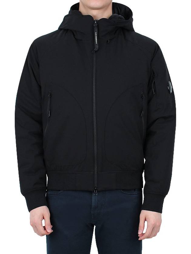 Pro-Tech Ribbed Hooded Jacket Black - CP COMPANY - BALAAN 3