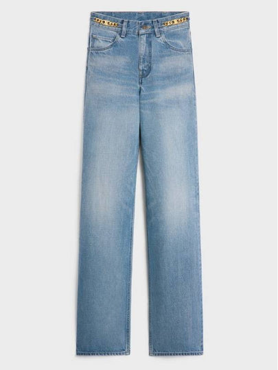 Kitty Pismo Wash Denim Straight Jeans Blue - CELINE - BALAAN 2