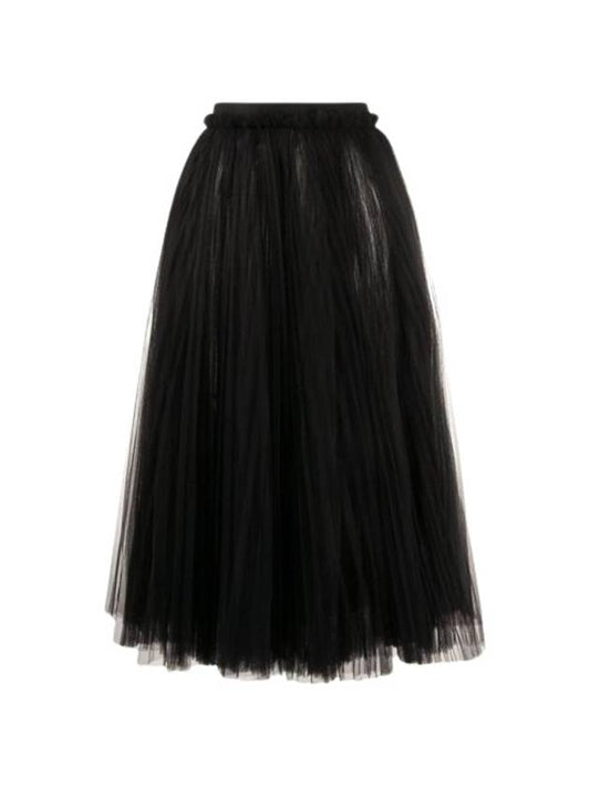 Tulle Midi A Line Skirt Black - DOLCE&GABBANA - BALAAN 2