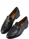 Women's Jordaan Horsebit Leather Loafers Black - GUCCI - BALAAN 2