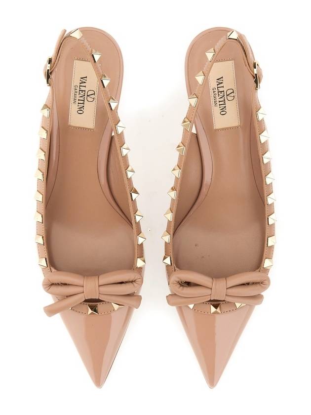 Rockstud bow slingback heel pink - VALENTINO - BALAAN 6