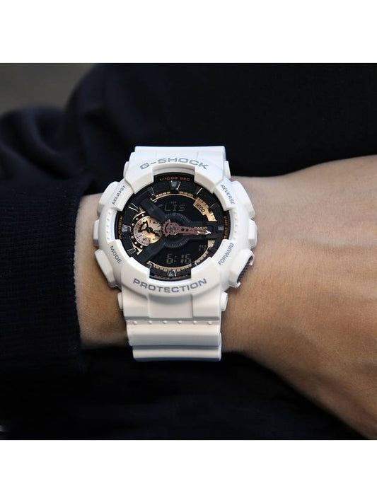 White rose gold big face digital electronic watch - G-SHOCK - BALAAN 1