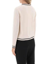 Kendra Button-Up Crew Neck Cardigan Ivory - TORY BURCH - BALAAN 4