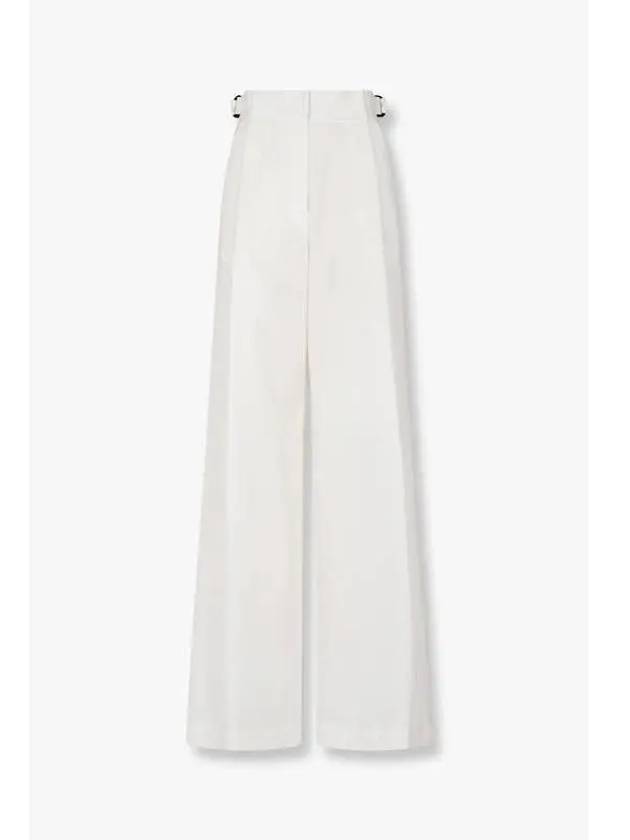 Women s One Tuck Wide High Pants White - EMPORIO ARMANI - BALAAN 1