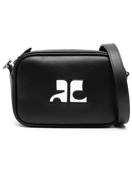 Reedition Camera Leather Cross Bag Black - COURREGES - BALAAN 2