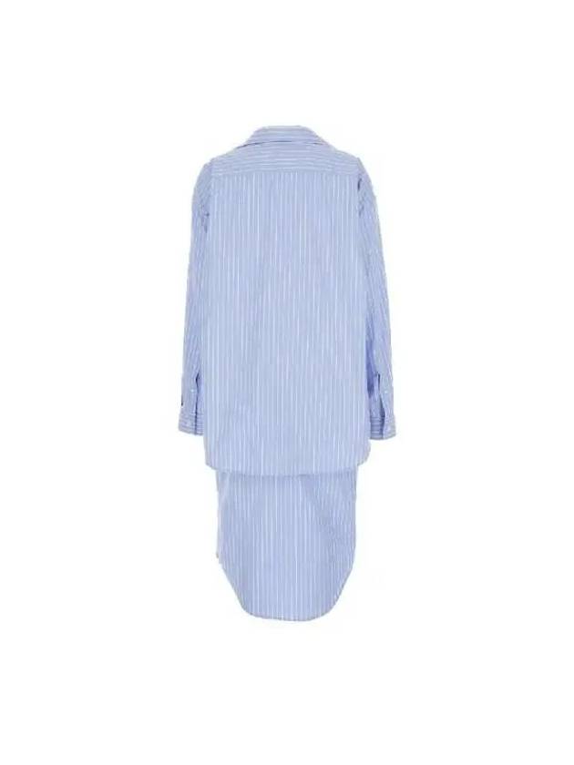 BB Classic Layered Shirt Midi Dress Light Blue - BALENCIAGA - BALAAN 3