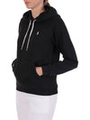 Women's Embroidered Logo Long Sleeve Hoodie Black - POLO RALPH LAUREN - BALAAN 4