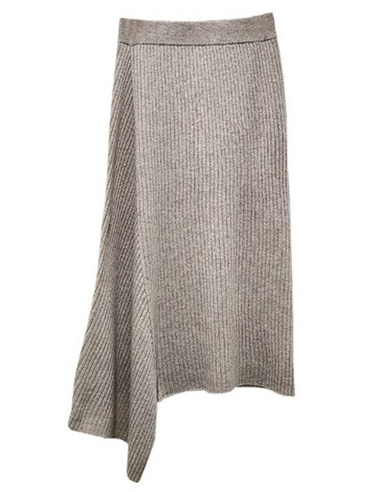 Women's Verna Wool Unbalanced Skirt Gray - MAX MARA - BALAAN 1