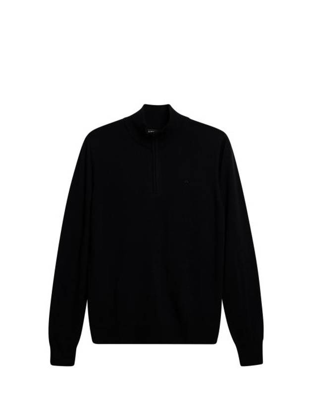 Kiyan Quarter Zip Wool Knit Top Black - J.LINDEBERG - BALAAN 2