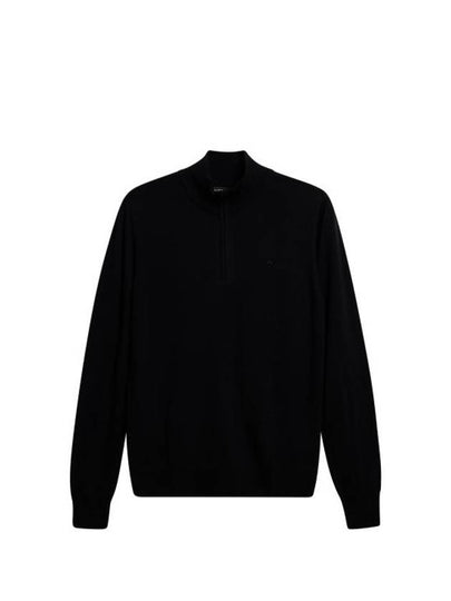 Kiyan Quarter Zip Wool Knit Top Black - J.LINDEBERG - BALAAN 2