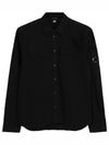 Gabardine Pockets Long Sleeve Shirt Black - CP COMPANY - BALAAN 2