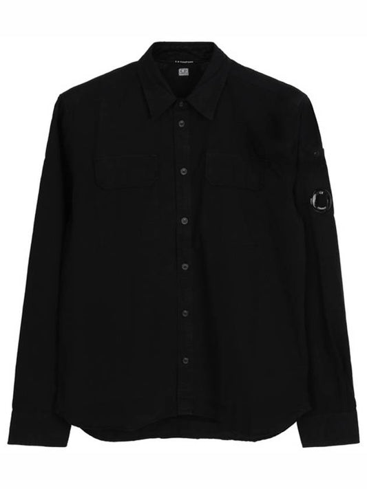 Long Sleeve Shirt 16CMSH157A002824G999 BLACK - CP COMPANY - BALAAN 2