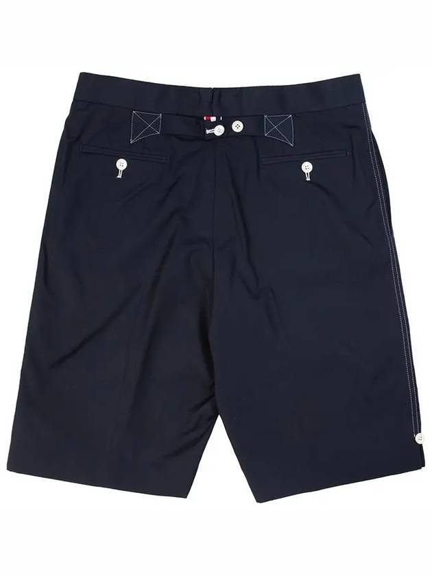 Men's Stitched Chino Shorts Navy - THOM BROWNE - BALAAN 8