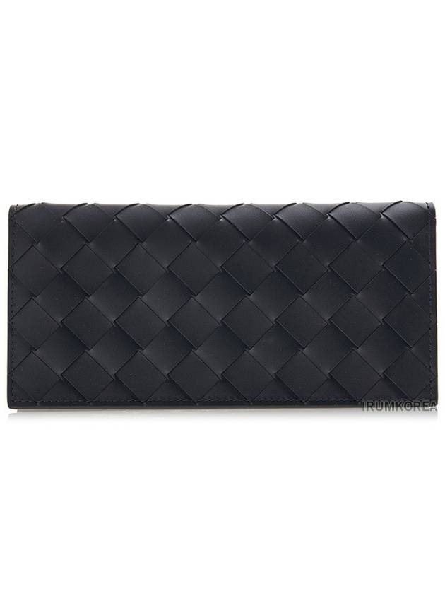 Men's Intrecciato Weaving Long Wallet Black - BOTTEGA VENETA - BALAAN 2