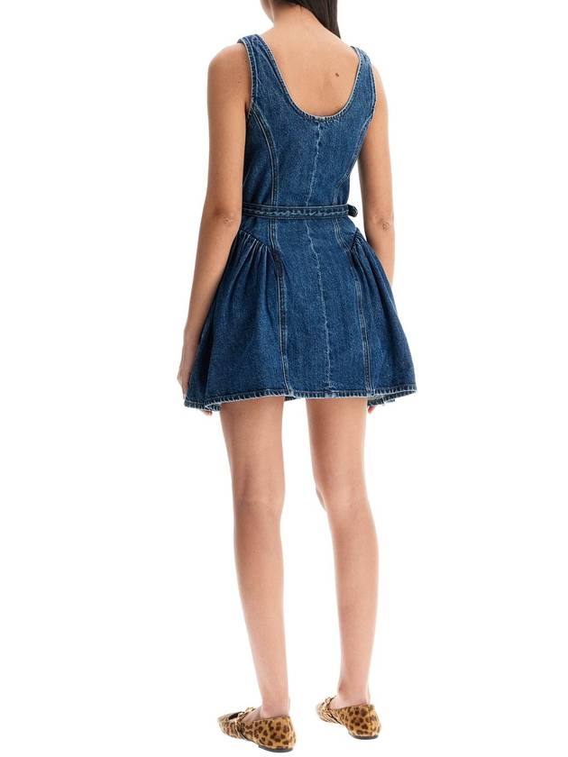 flared denim mini dress with a - SELF PORTRAIT - BALAAN 3