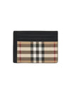 Vintage Check Money Clip Card Wallet Archive Beige - BURBERRY - BALAAN 3