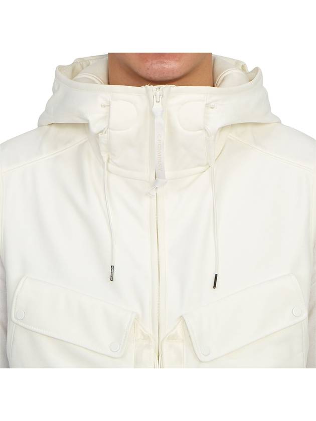 Shell R Mix Goggle Hooded Padded Vest White - CP COMPANY - BALAAN 8