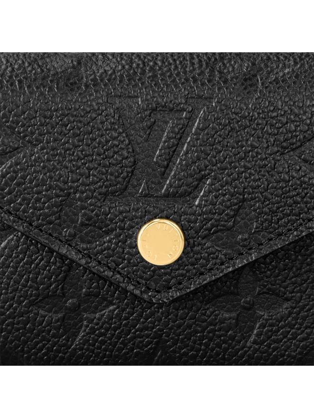 Monogram Empreinte Zoé Tri Fold Half Wallet Black - LOUIS VUITTON - BALAAN 3