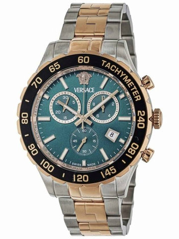 Versace Hellenyium Chronograph Quartz Green Dial Men's Watch VEPCA0424 - VERSACE - BALAAN 1