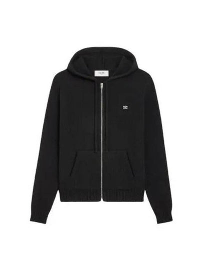 Triomphe Wool Zip-Up Hoodie Black - CELINE - BALAAN 2