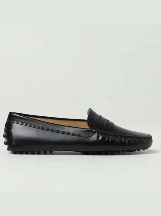 Women's Gommino Leather Driving Shoes Black - TOD'S - BALAAN 2