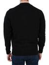 Men's Lens Wappen Lambswool Cardigan Black - CP COMPANY - BALAAN 6