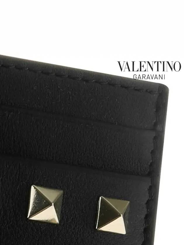 Rockstud Card Wallet Black - VALENTINO - BALAAN 6