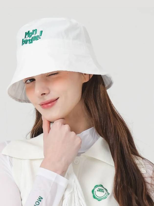 Windproof nylon bucket hat WHITE - MONBIRDIE GOLF - BALAAN 7