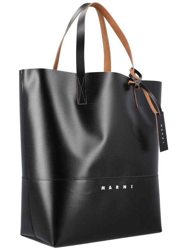 Tribeca Logo Print Tote Bag Black - MARNI - BALAAN 3