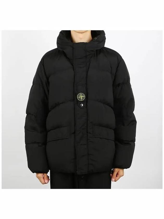 Logo Patch Reversible Padding Black - STONE ISLAND - BALAAN 3