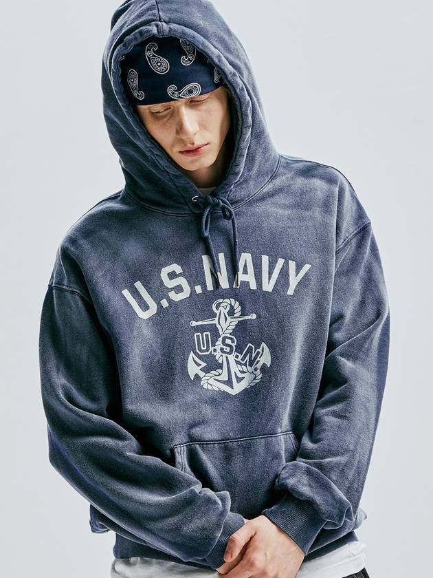 USN VTG Dying Hoodie Dusty Navy - KND - BALAAN 9