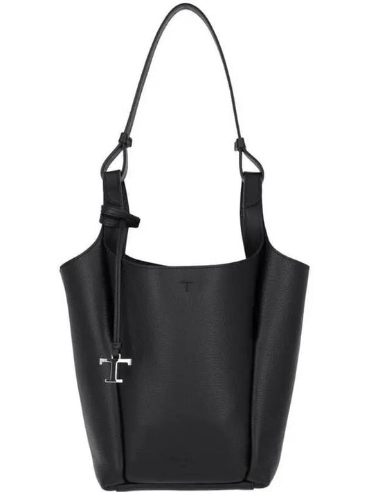 Leather Small Bucket Bag Black - TOD'S - BALAAN 2