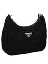 Triangle Logo Re-nylon Paddde Hobo Cross Bag Black - PRADA - BALAAN 3