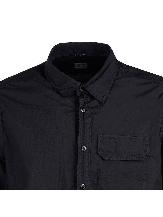 Tylon L Button Long Sleeve Shirt Black - CP COMPANY - BALAAN 5