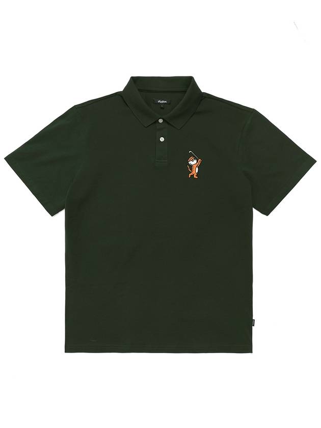 Tiger Collection Bucket Polo T Shirt GREEN - MALBON GOLF - BALAAN 1